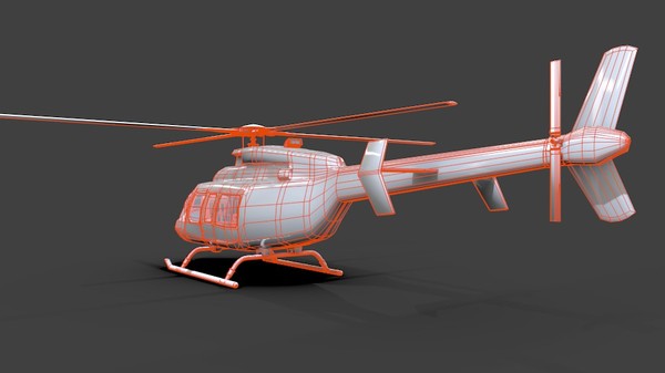 3d obj bell 407 ts aircraft - Bell 407 TS Helicopter by TotexArtz